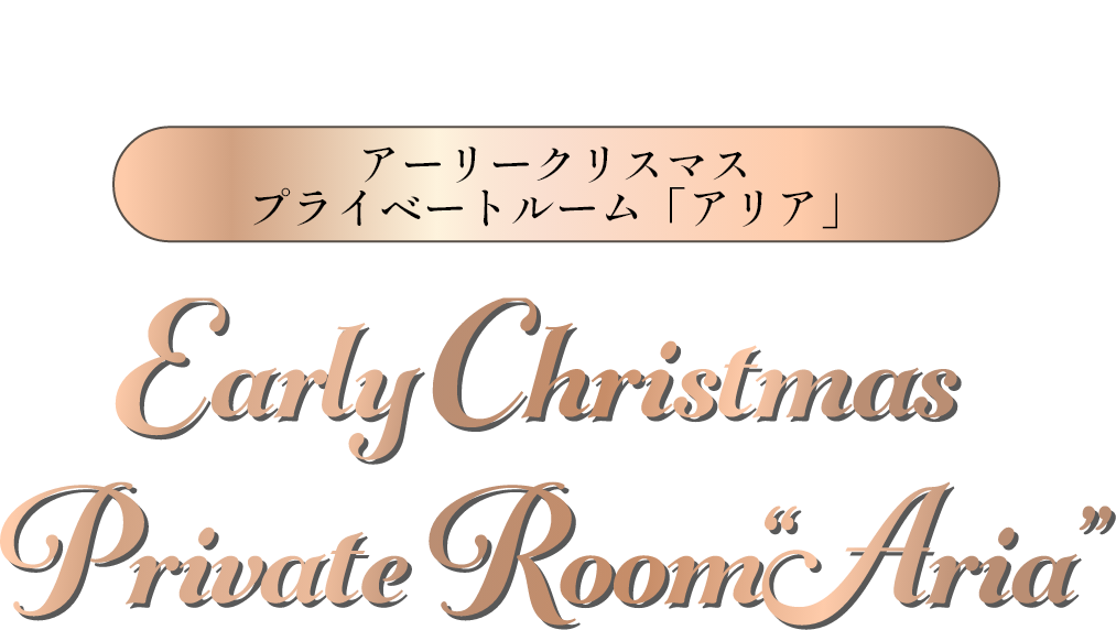 くつろぎの時間を心ゆくまで アーリークリスマスプライベートルーム「アリア」