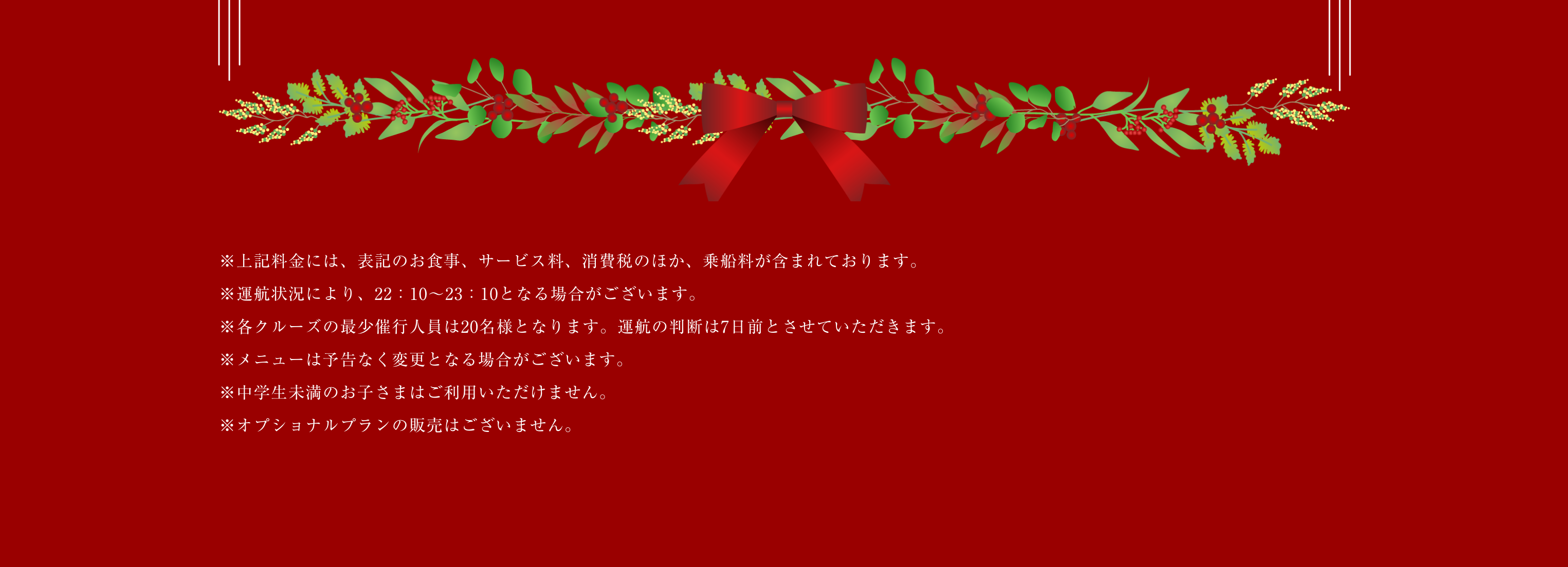 シンデレラナイト、注意事項